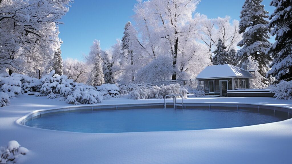 what temperature does a pool freeze